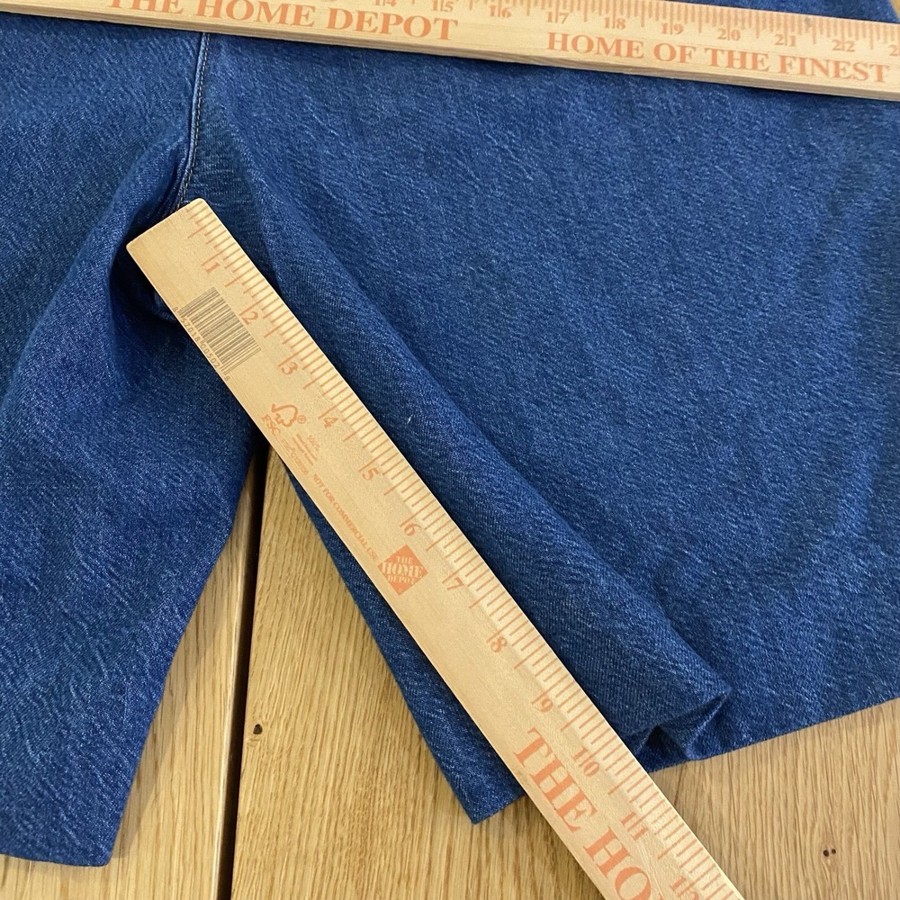 Anthropologie Pilcro Pleated Long Denim Shorts Blue Sz 30 Bermuda Women's - Picture 6 of 14